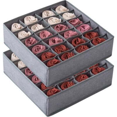 OEM Conjunto Con 2 Cajones Organizadores Para Calcetines Y Ropa Interior, 24 Compartimentos Plegables, Cajas De Almacenamiento Para Ropa, Calcetines, Lencería, Ropa Interior Y Corbatas. OEM Conjunto Con 2 Cajones Organizadores Para Calcetines Y Ropa Interior, 24 Compartimentos Plegables, Cajas De Almacenamiento Para Ropa, Calcetines, Lencería, Ropa Interior Y Corbatas.