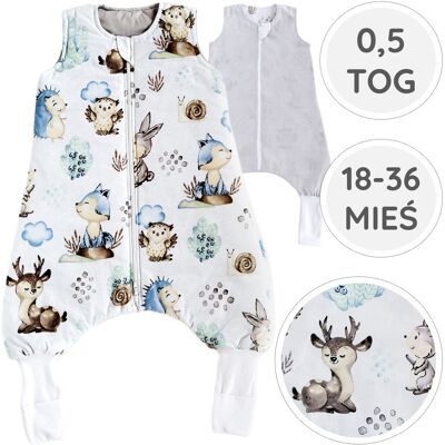 OEM Babyu, Calcetines Para Piernas De Saco De Dormir De Verano Con Doble Cremallera 0.5 Tog 18-36 M OEM Babyu, Calcetines Para Piernas De Saco De Dormir De Verano Con Doble Cremallera 0.5 Tog 18-36 M