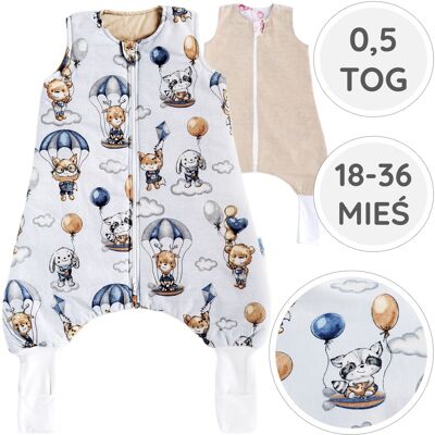 OEM Babyu, Calcetines Para Piernas De Saco De Dormir De Verano Con Doble Cremallera 0.5 Tog 18-36 M OEM Babyu, Calcetines Para Piernas De Saco De Dormir De Verano Con Doble Cremallera 0.5 Tog 18-36 M