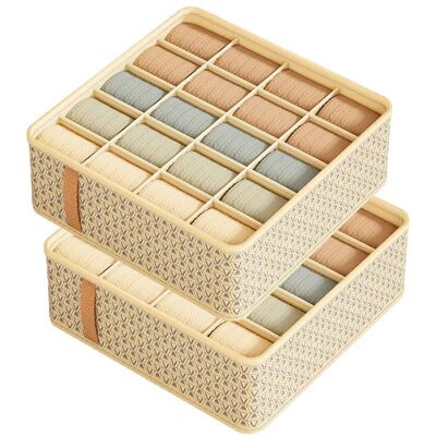 OEM Juego De 2 Cajas De Almacenamiento Plegables Para Ropa Interior, Sujetadores Y Calcetines, Ideales Para El Hogar O El Hotel. OEM Juego De 2 Cajas De Almacenamiento Plegables Para Ropa Interior, Sujetadores Y Calcetines, Ideales Para El Hogar O El Hotel.
