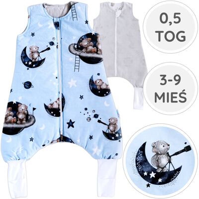 OEM Babyu, Calcetines Para Piernas De Saco De Dormir De Verano Con Doble Cremallera, 0.5 Tog, 3-9 M OEM Babyu, Calcetines Para Piernas De Saco De Dormir De Verano Con Doble Cremallera, 0.5 Tog, 3-9 M