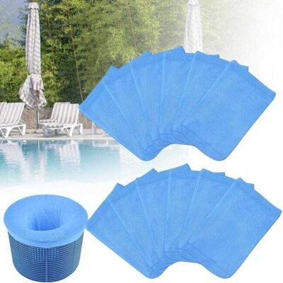 OEM Calcetines Para Skimmer De Piscina, Paquete De 20, De Nailon Elástico, Color Azul. OEM Calcetines Para Skimmer De Piscina, Paquete De 20, De Nailon Elástico, Color Azul.
