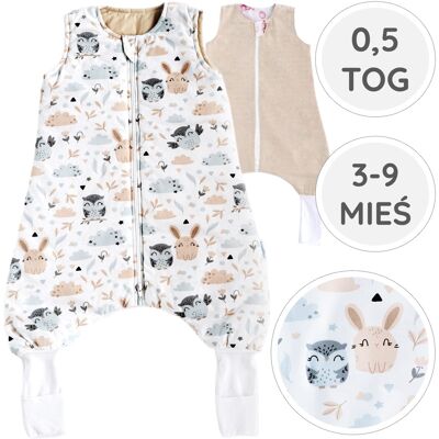 OEM Babyu, Calcetines Para Piernas De Saco De Dormir De Verano Con Doble Cremallera, 0.5 Tog, 3-9 M OEM Babyu, Calcetines Para Piernas De Saco De Dormir De Verano Con Doble Cremallera, 0.5 Tog, 3-9 M