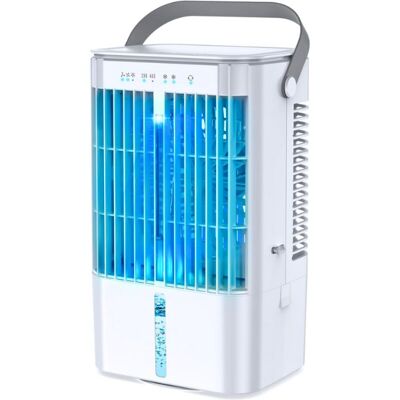 OEM Mini Aire Acondicionado/enfriador Portátil Con Funciones De Ahorro De Energía, Gran Depósito De Agua, Refrigeración De 3 Etapas, Led De 7 Colores, Temporizador Y Bajo Nivel De Ruido Para Uso Doméstico OEM Mini Aire Acondicionado/enfriador Portátil Con Funciones De Ahorro De Energía, Gran Depósito De Agua, Refrigeración De 3 Etapas, Led De 7 Colores, Temporizador Y Bajo Nivel De Ruido Para Uso Doméstico