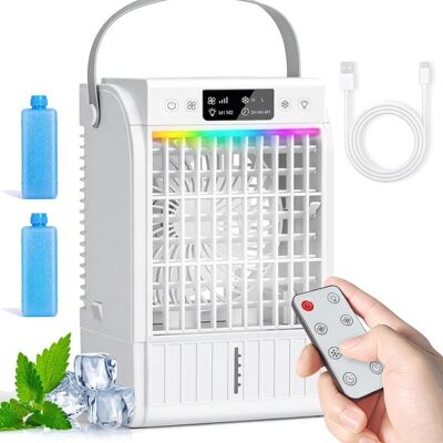 OEM Enfriador De Aire Portátil Con Refrigeración Líquida,depósito De Agua De 1500 Ml,control Remoto,4 Velocidades,2 Niveles De Niebla OEM Enfriador De Aire Portátil Con Refrigeración Líquida,depósito De Agua De 1500 Ml,control Remoto,4 Velocidades,2 Niveles De Niebla