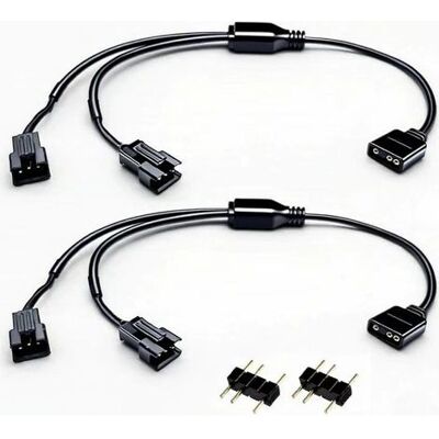 OEM Cables Divisores Argb De 1 A 2, Cables De Extensión De 5 V, Hembra De 3 Pines A Macho Sm De 3 Pines, Divisor De Ventilador Argb, Para Ventiladores Rgb Y Tiras Led (negro) OEM Cables Divisores Argb De 1 A 2, Cables De Extensión De 5 V, Hembra De 3 Pines A Macho Sm De 3 Pines, Divisor De Ventilador Argb, Para Ventiladores Rgb Y Tiras Led (negro)