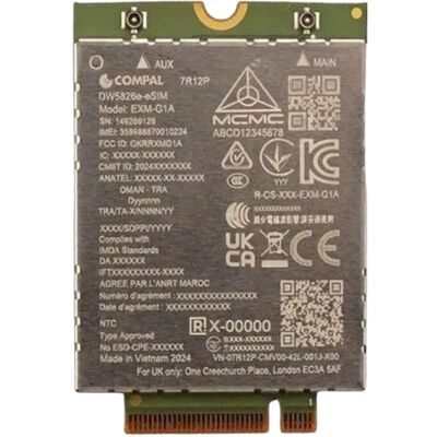 OEM Dell Dw5826e Wwan Interna 600 Mbit/s OEM Dell Dw5826e Wwan Interna 600 Mbit/s