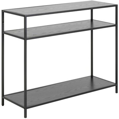 Arredamento1 - Consola Norsica Sevferi 148, Cenizas Negro + Negro, 79x100x35cm Arredamento1 - Consola Norsica Sevferi 148, Cenizas Negro + Negro, 79x100x35cm