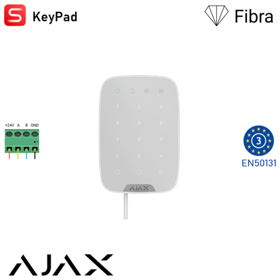44401 - Superior - Keypad Fibra - Teclado Touch Cableada - Color White - Ajax Seguridad Profesional 44401 - Superior - Keypad Fibra - Teclado Touch Cableada - Color White - Ajax Seguridad Profesional