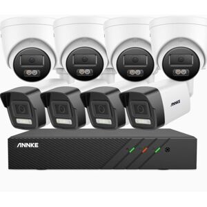 5mp Poe Sistema De Seguridad 8ch Nvr 4 Cámara Bullet Y 4 Cámara Tower Visión Nocturna A Color,2tb Hdd - Annke 5mp Poe Sistema De Seguridad 8ch Nvr 4 Cámara Bullet Y 4 Cámara Tower Visión Nocturna A Color,2tb Hdd - Annke