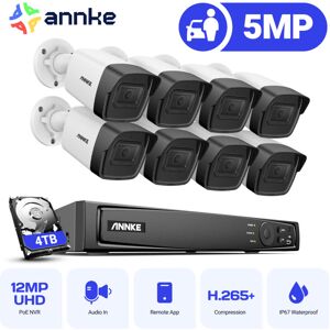 5mp Sistema De Cámaras Seguridad Poe Visión Nocturna Detección Movimient Grabación 24/7 8x5mp Cámara 4tb - Annke 5mp Sistema De Cámaras Seguridad Poe Visión Nocturna Detección Movimient Grabación 24/7 8x5mp Cámara 4tb - Annke