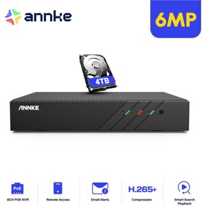 Kit de seguridad PoE 6MP 8 canales Annke - Grabación de video Kit de seguridad PoE 6MP 8 canales Annke - Grabación de video