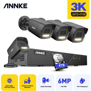 Annke 3k Kit De Videovigilancia Ip Poe Cámara Smart Doble Luz 8ch Nvr 4x5mp Visión Nocturna Grabación 24/7 Sistema De Seguridad Poe Cámara 4tb Annke 3k Kit De Videovigilancia Ip Poe Cámara Smart Doble Luz 8ch Nvr 4x5mp Visión Nocturna Grabación 24/7 Sistema De Seguridad Poe Cámara 4tb