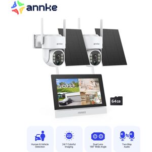 Annke Sistema De Cámara Solar De Seguridad De Red Inteligente De 4 Mp Con Detección De Personas Y Grabación 24/7 Annke Sistema De Cámara Solar De Seguridad De Red Inteligente De 4 Mp Con Detección De Personas Y Grabación 24/7