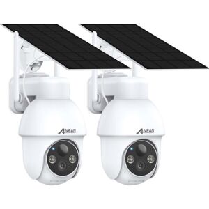 Cámara De Vigilancia Wifi Exterior 3mp Inalámbrica Solar, Alarma Sonora, Audio Bidireccional, Detección De Movimiento Pir, Visión Nocturna En Color De 30m, Compatible Con Alexa, Anran Q03 Blanco- 2 Un Cámara De Vigilancia Wifi Exterior 3mp Inalámbrica Solar, Alarma Sonora, Audio Bidireccional, Detección De Movimiento Pir, Visión Nocturna En Color De 30m, Compatible Con Alexa, Anran Q03 Blanco- 2 Un
