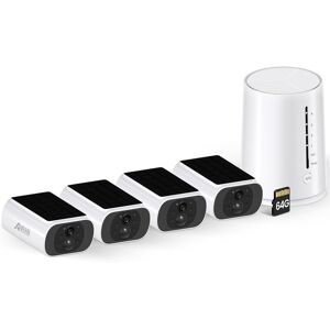 Cámara De Vigilancia Wifi Exterior Inalámbrica, Panel Solar Integrado, Con Homebase, Visión Nocturna En Color, Audio Bidireccional, Almacenamiento Local 64g, Anran Kit 4 Cámaras 4mp Cámara De Vigilancia Wifi Exterior Inalámbrica, Panel Solar Integrado, Con Homebase, Visión Nocturna En Color, Audio Bidireccional, Almacenamiento Local 64g, Anran Kit 4 Cámaras 4mp