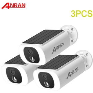 Cámara De Vigilancia Exterior Inalámbrica Wifi Solar, 3mp, Audio Bidireccional, Detección De Movimiento Pir, Compatible Con Alexa Anran C3 - 3 Unidades Cámara De Vigilancia Exterior Inalámbrica Wifi Solar, 3mp, Audio Bidireccional, Detección De Movimiento Pir, Compatible Con Alexa Anran C3 - 3 Unidades