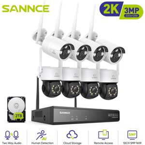 5mp 8ch Wireless Video Surveillance Kit Smart Ir Night Vision Email Alert Ip66 Remote Monitor Wifi Security Camera System- 2tb Hdd - Sannce 5mp 8ch Wireless Video Surveillance Kit Smart Ir Night Vision Email Alert Ip66 Remote Monitor Wifi Security Camera System- 2tb Hdd - Sannce