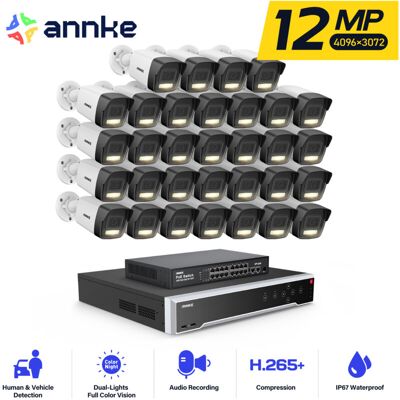 12mp Poe Cámara De Seguridad,32ch Nvr 32 Cámara Poe Visión Nocturna Detección Movimiento App/pc Remoto Kit De Videovigilancia - Annke 12mp Poe Cámara De Seguridad,32ch Nvr 32 Cámara Poe Visión Nocturna Detección Movimiento App/pc Remoto Kit De Videovigilancia - Annke