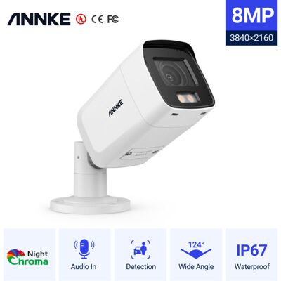 Annke 4k Exterior Poe Cámara De Vigilancia 8mp Ip Cámara De Vigilancia Seguridad Exterior Cámara Visión Nocturna Annke 4k Exterior Poe Cámara De Vigilancia 8mp Ip Cámara De Vigilancia Seguridad Exterior Cámara Visión Nocturna