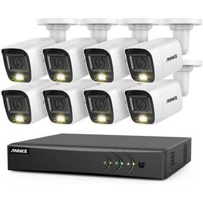 8ch Cctv Kits 5 En 1 Dvr Smart Ir 82mp Micrófono Incorporado Impermeable Monitoreo Remoto Sistema De Cámara Cctv De Seguridad - Annke 8ch Cctv Kits 5 En 1 Dvr Smart Ir 82mp Micrófono Incorporado Impermeable Monitoreo Remoto Sistema De Cámara Cctv De Seguridad - Annke