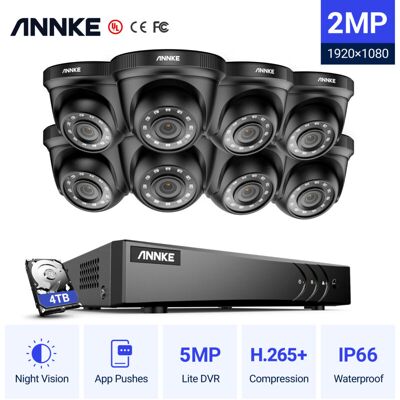 Annke - 8ch Sistema De Cámara Cctv De Seguridad 3k Dvr 81080p Smart Ir Visión Nocturna Kit Cctv De Monitoreo Remoto A Prueba De Agua - 4tb Hdd Annke - 8ch Sistema De Cámara Cctv De Seguridad 3k Dvr 81080p Smart Ir Visión Nocturna Kit Cctv De Monitoreo Remoto A Prueba De Agua - 4tb Hdd