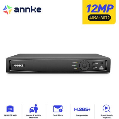 Annke - Cámara Cctv Poe De 8 Canales 12mp,grabador De Video 8 Canales Y 12mp Poe, Compatible 8 Cámaras De Seguridad Ip 12mp Annke - Cámara Cctv Poe De 8 Canales 12mp,grabador De Video 8 Canales Y 12mp Poe, Compatible 8 Cámaras De Seguridad Ip 12mp