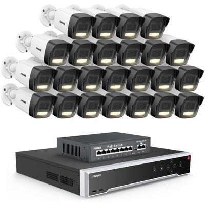 3k Cámara De Seguridad Exterior, 32ch Nvr 24 Cámara Ip Poe Detección De Personas Vehículos, Visión Nocturna Color, Kit De Videovigilancia,6tb Hdd - Annke 3k Cámara De Seguridad Exterior, 32ch Nvr 24 Cámara Ip Poe Detección De Personas Vehículos, Visión Nocturna Color, Kit De Videovigilancia,6tb Hdd - Annke