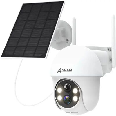 Anran - Cámaras De Videovigilancia Exteriores 2k 3mp 360 Cámara Vigilancia Wifi 2.4ghz Exterior Solar, Detección Pir , Audio Bidireccional, Alarma De Luz Y Sonido, Compatible Alexa, Q01 Blanco Anran - Cámaras De Videovigilancia Exteriores 2k 3mp 360 Cámara Vigilancia Wifi 2.4ghz Exterior Solar, Detección Pir , Audio Bidireccional, Alarma De Luz Y Sonido, Compatible Alexa, Q01 Blanco