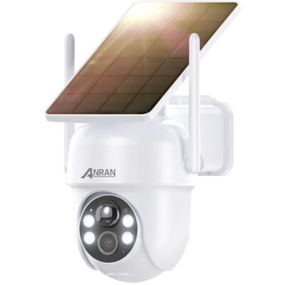 Anran - Cámaras De Videovigilancia Exteriores 3mp 2k Camara Vigilancia Wifi Exterior Solar,cámara Inalámbrica Con Panel Solar Integrado Y Foco, Cámara 360° Ptz, Visión Nocturna Color,audio 2 Vias,q04 Anran - Cámaras De Videovigilancia Exteriores 3mp 2k Camara Vigilancia Wifi Exterior Solar,cámara Inalámbrica Con Panel Solar Integrado Y Foco, Cámara 360° Ptz, Visión Nocturna Color,audio 2 Vias,q04