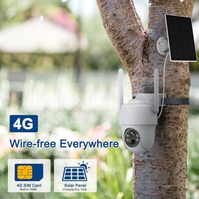 Anran - Cámaras De Videovigilancia Exteriores 3g/4g Lte Cámara Vigilancia Con Bateria, Tarjeta Sim+32gb Tarjeta Sd, 2k 360° Ptz Solar Cámara, Detección De Humana, Visión Nocturna Color, G1 Blanco Anran - Cámaras De Videovigilancia Exteriores 3g/4g Lte Cámara Vigilancia Con Bateria, Tarjeta Sim+32gb Tarjeta Sd, 2k 360° Ptz Solar Cámara, Detección De Humana, Visión Nocturna Color, G1 Blanco