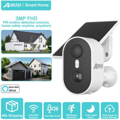 Anran - Cámaras De Videovigilancia Interiores Y Exteriores 2k Cámara Vigilancia Wifi Exterior Solar Sin Cables Con Bateria,visión Nocturna Color, Audio De 2 Vias, Compatible Alexa, C2 +panel Solar Anran - Cámaras De Videovigilancia Interiores Y Exteriores 2k Cámara Vigilancia Wifi Exterior Solar Sin Cables Con Bateria,visión Nocturna Color, Audio De 2 Vias, Compatible Alexa, C2 +panel Solar