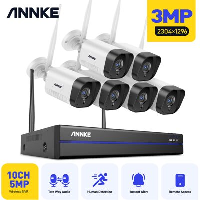 Annke - 8ch Kit De Cámara De Vigilancia Wifi Nvr 3mp Ir Visión Nocturna Détection Mouvement Sistema De Seguridad 6×cámara Annke - 8ch Kit De Cámara De Vigilancia Wifi Nvr 3mp Ir Visión Nocturna Détection Mouvement Sistema De Seguridad 6×cámara