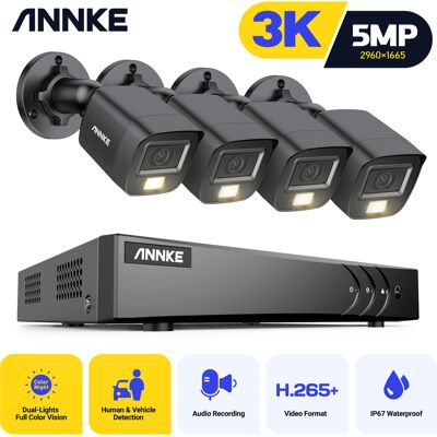 Annke - 8CH 5-in-1 DVR 3K - 4 cámaras - Sistema de seguridad Annke - 8CH 5-in-1 DVR 3K - 4 cámaras - Sistema de seguridad