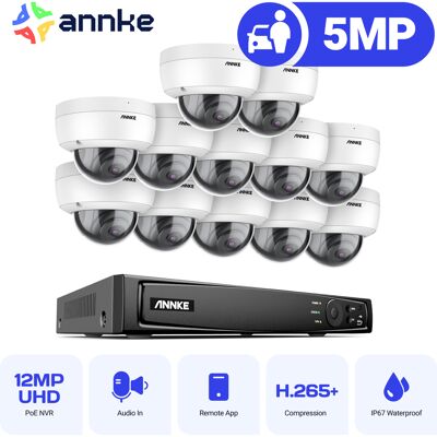 Sistema De Videovigilancia Nvr 12 × Cámara Inteligente Exteriores Sistema De Cámaras De Seguridad Visión Nocturna Detección Movimiento - Annke Sistema De Videovigilancia Nvr 12 × Cámara Inteligente Exteriores Sistema De Cámaras De Seguridad Visión Nocturna Detección Movimiento - Annke