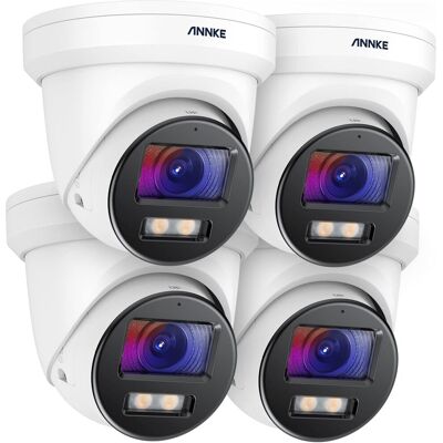 Annke 4k Cámara De Seguridad Ip Poe Exterior Color Visión Nocturna Domo Impermeable Ip67,4pcs Annke 4k Cámara De Seguridad Ip Poe Exterior Color Visión Nocturna Domo Impermeable Ip67,4pcs