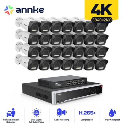 Cámara De Seguridad Exterior,32ch Nvr 28× Cámara Poe Detección Movimiento Visión Nocturna Kit De Videovigilancia - Annke Cámara De Seguridad Exterior,32ch Nvr 28× Cámara Poe Detección Movimiento Visión Nocturna Kit De Videovigilancia - Annke