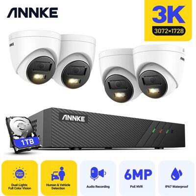 Annke - 5mp Kits De Videovigilancia Exteriores 4 Cámara Vigilancia Visión Nocturna Sistema Seguridad Remote App/pc 1tb Annke - 5mp Kits De Videovigilancia Exteriores 4 Cámara Vigilancia Visión Nocturna Sistema Seguridad Remote App/pc 1tb