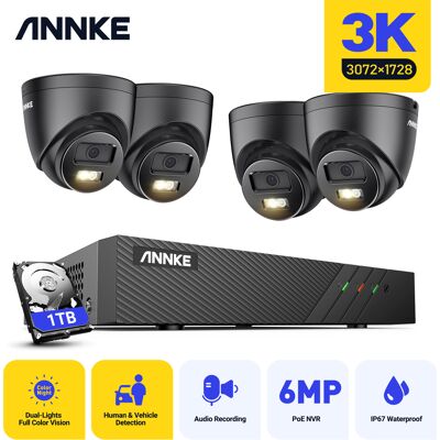 Annke - Kit CCTV 5MP 4-Canales - 4 Cámaras - IR Annke - Kit CCTV 5MP 4-Canales - 4 Cámaras - IR