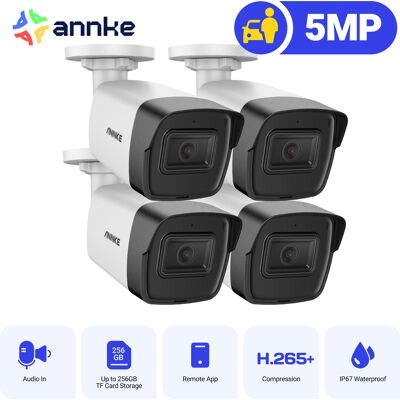 Annke C500 3k Poe Exterior Cámara De Seguridad Visión Nocturna Detección Movimiento Micrófono Integrado,4pcs Cámara Annke C500 3k Poe Exterior Cámara De Seguridad Visión Nocturna Detección Movimiento Micrófono Integrado,4pcs Cámara