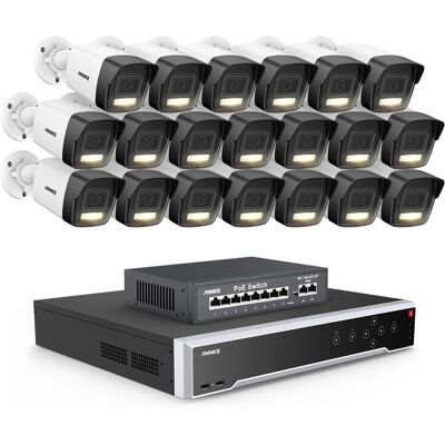 3k Cámara De Seguridad Exterior, 32ch Nvr 20 Cámara Ip Poe Detección De Personas Vehículos, Visión Nocturna Color, Kit De Videovigilancia,6tb Hdd - Annke 3k Cámara De Seguridad Exterior, 32ch Nvr 20 Cámara Ip Poe Detección De Personas Vehículos, Visión Nocturna Color, Kit De Videovigilancia,6tb Hdd - Annke