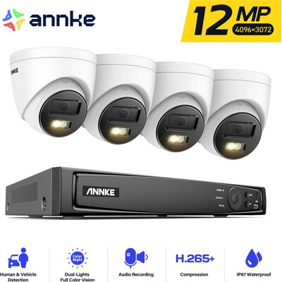 Annke 12mp Kit De Videovigilancia Cámaras Smart Dual Luz Visión Nocturna Detección Movimiento Cámara Seguridad Annke 12mp Kit De Videovigilancia Cámaras Smart Dual Luz Visión Nocturna Detección Movimiento Cámara Seguridad