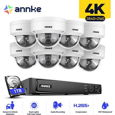 Annke Kit De Videovigilancia Nvr 8 Canales Cámaras 8×8mp Luz Dual Inteligente Alertas Movimiento Acceso Remoto Ip67 Sistema Vigilancia Cámaras Seguridad - 1tb Hdd Annke Kit De Videovigilancia Nvr 8 Canales Cámaras 8×8mp Luz Dual Inteligente Alertas Movimiento Acceso Remoto Ip67 Sistema Vigilancia Cámaras Seguridad - 1tb Hdd