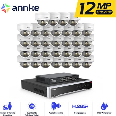 12mp Kit De Cámara Seguridad Cable,32ch Nvr 32 Cámara Poe Visión Nocturna Detección Movimiento Kit De Videovigilancia App/pc Remoto - Annke 12mp Kit De Cámara Seguridad Cable,32ch Nvr 32 Cámara Poe Visión Nocturna Detección Movimiento Kit De Videovigilancia App/pc Remoto - Annke