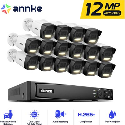 12mp Kit De Videovigilancia Poe 16 Canales,detección Inteligente De Personas Vehículos, Cámara Ip Poe Exteriores Impermeable 16x12mp, Grabación 24/7, Visión Nocturna Color - Annke 12mp Kit De Videovigilancia Poe 16 Canales,detección Inteligente De Personas Vehículos, Cámara Ip Poe Exteriores Impermeable 16x12mp, Grabación 24/7, Visión Nocturna Color - Annke