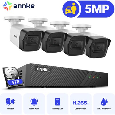 Annke - H500 - 5MP PoE - Exterior - Kit de cámaras de seguridad Annke - H500 - 5MP PoE - Exterior - Kit de cámaras de seguridad