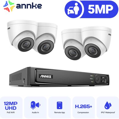 Annke - Poe Tower Cámaras De Videovigilancia 6mp Nvr 4x5mp Cámaras Sistema De Cámara Exterior,visión Nocturna Annke - Poe Tower Cámaras De Videovigilancia 6mp Nvr 4x5mp Cámaras Sistema De Cámara Exterior,visión Nocturna