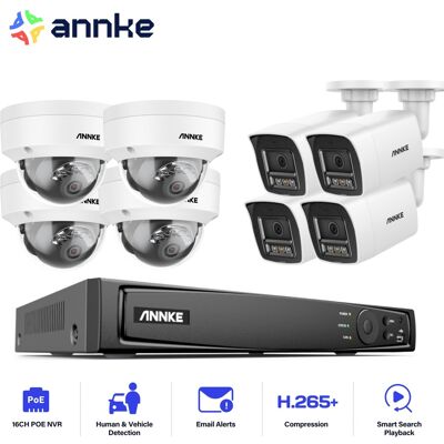 Annke 12mp Kits De Videovigilancia Poe,16ch Nvr Con 8x12mp Cámara Exterior Color Visión Nocturna Acceso Remoto Kit Cámaras De Vigilancia 4 Balle+4 Dôme Annke 12mp Kits De Videovigilancia Poe,16ch Nvr Con 8x12mp Cámara Exterior Color Visión Nocturna Acceso Remoto Kit Cámaras De Vigilancia 4 Balle+4 Dôme