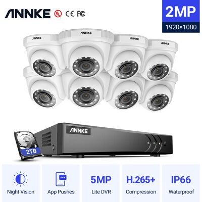Annke - 8ch Kit Cctv 3k Dvr 81080p Visión Nocturna Inteligente Ir Sistema De Cámara Cctv De Seguridad De Monitoreo Remoto Impermeable - 2tb Hdd Annke - 8ch Kit Cctv 3k Dvr 81080p Visión Nocturna Inteligente Ir Sistema De Cámara Cctv De Seguridad De Monitoreo Remoto Impermeable - 2tb Hdd