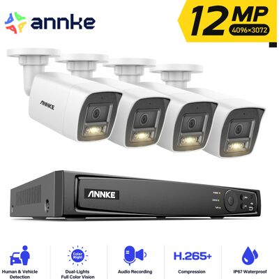 Annke - 12MP CCTV - Luz Dual - Detección de Movimiento - Kit de Seguridad Annke - 12MP CCTV - Luz Dual - Detección de Movimiento - Kit de Seguridad